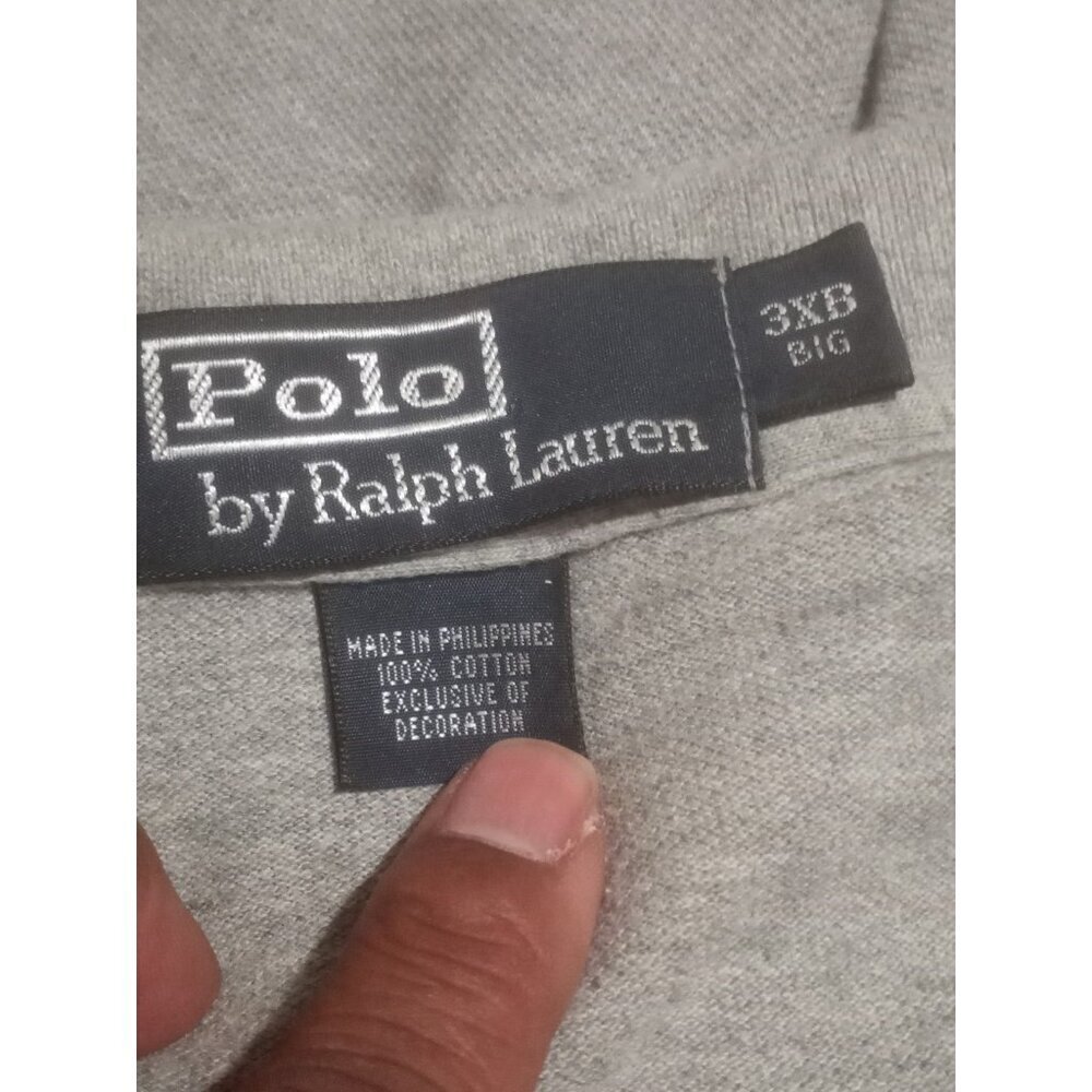 Polo Ralph Lauren Mens 3XB Gray Solid Knit Polo Shirt Short Sleeve 3X Big - Picture 9 of 12